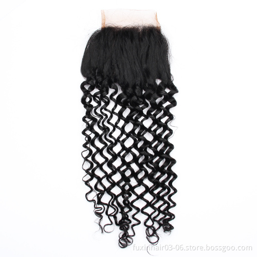 Steam Processed Virgin Water Wave Closure Piece Hair Remy Hair Hair WEAVING >=20% Curly 9a Real Original from India 100% Indian
